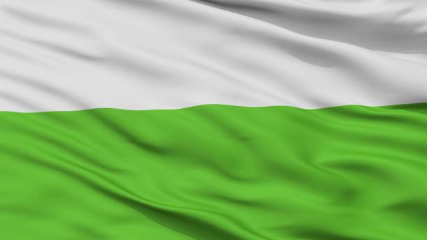 istock Aalten City Flag, Netherlands, Closeup View 1030362662
