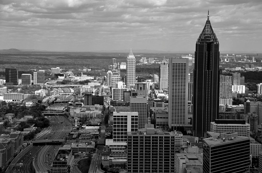 Aerial view of historic Atlanta, Georgia, USA