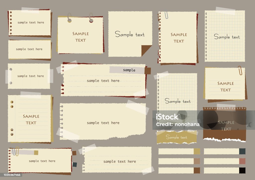 Handbook Paper Frame Paper Frame Set Stock Illustration - Download Image Now - Cut Or Torn ...