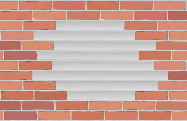 Vector illustration of Old wall, Brick background