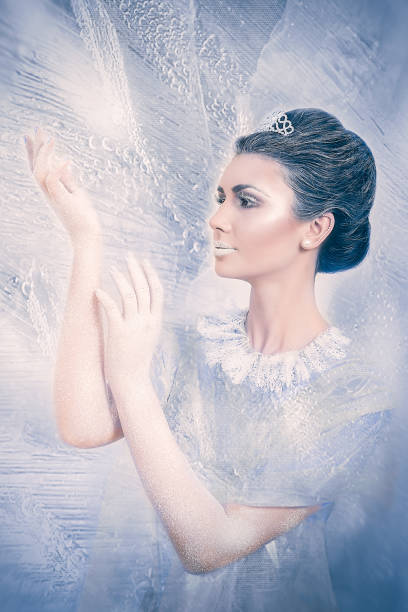 istock Snow queen with frozen white hands - winter concept 1030374974
