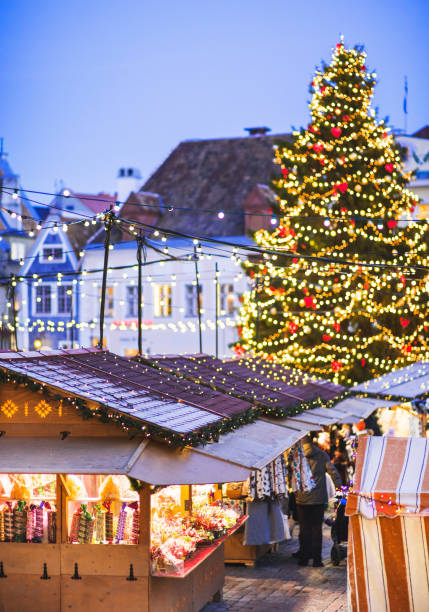 istock Christmas fair in Europe. Tallinn 1030379906