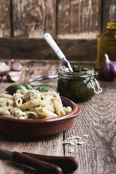 istock Pasta pesto with cauliflower and cheese 1030380490