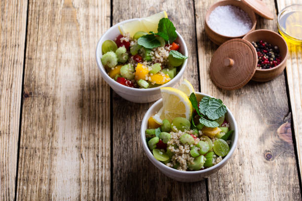 istock Quinoa salad with vegetables 1030383058