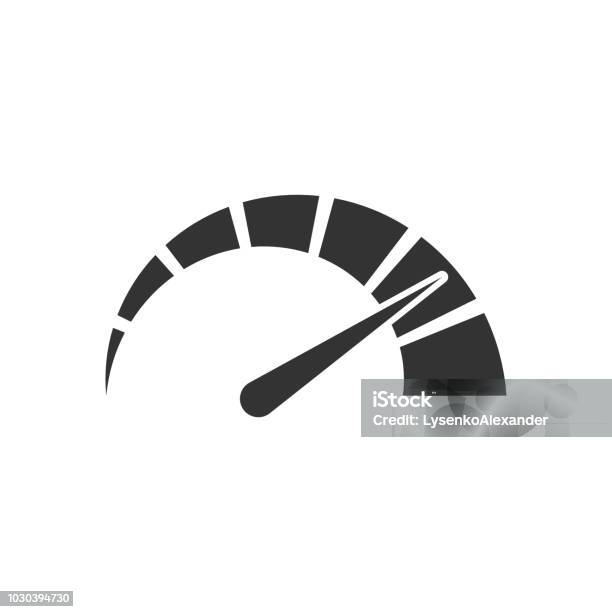 Meter Dashboard Icon In Flat Style Credit Score Indicator Level Vector Illustration On White Isolated Background Gauges With Measure Scale Business Concept Stock Illustration - Download Image Now