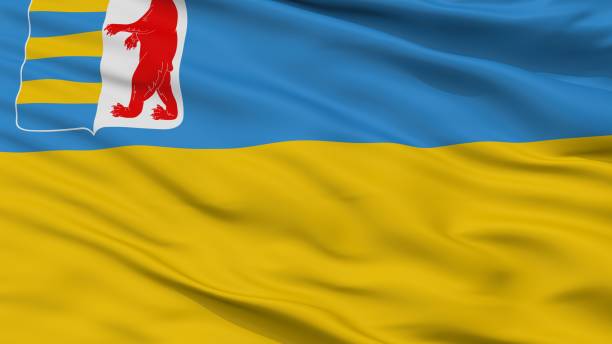 istock Transcarpathian Oblast City Flag, Ukraine, Closeup View 1030394814