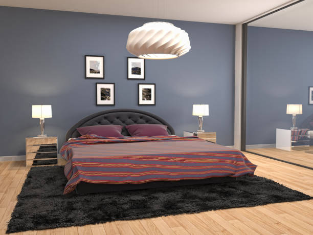 istock Bedroom interior. 3d illustration 1030404260