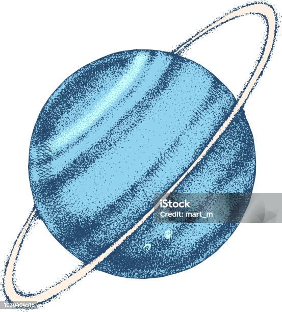 Hand Drawn Uranus Planet Stock Illustration - Download Image Now - Art, Astrology, Astronaut