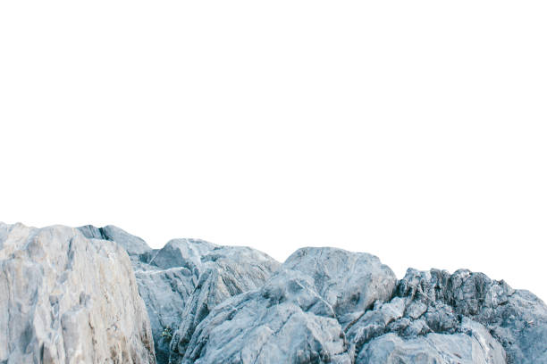 istock Blue landscape stones isolated on white background 1030404868