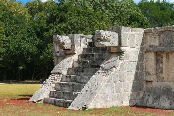 istock Close-up of the Venus Platform in Chichen Itza, Mexico. 1030409066