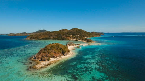 istock Aerial view beautiful beach on a tropical Bulog Dos Island. Philippines 1030419364