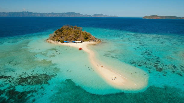 istock Aerial view beautiful beach on a tropical Bulog Dos Island. Philippines 1030419368