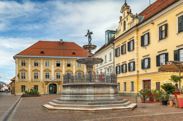 istock Market square in Sankt Veit an der Glan, Austria 1030424894