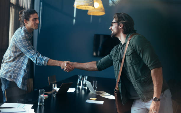 istock Business men handshake after a successful meeting 1030429168