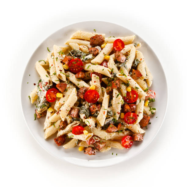 istock Pasta with sausages and vegetables 1030433700