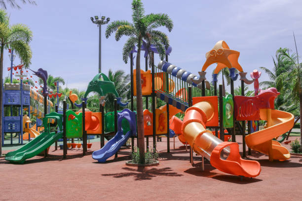 istock Colorful playground  in the public park 1030434092