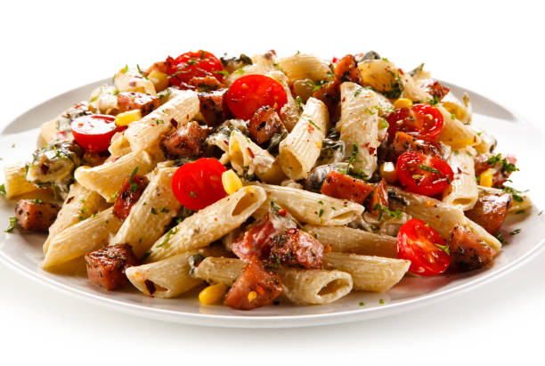 istock Pasta with sausages and vegetables 1030434168