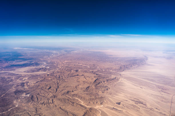 istock Egypt view from the airplane desert mountains 1030437900