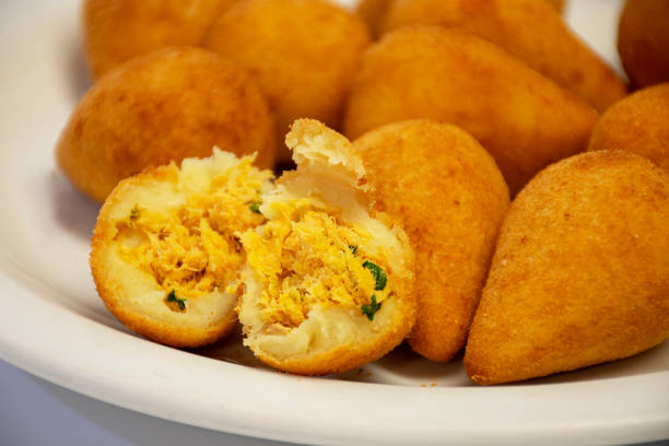 Coxinha serving of chicken drumstick - typical Brazilian food coxinha stock pictures, royalty-free photos & images