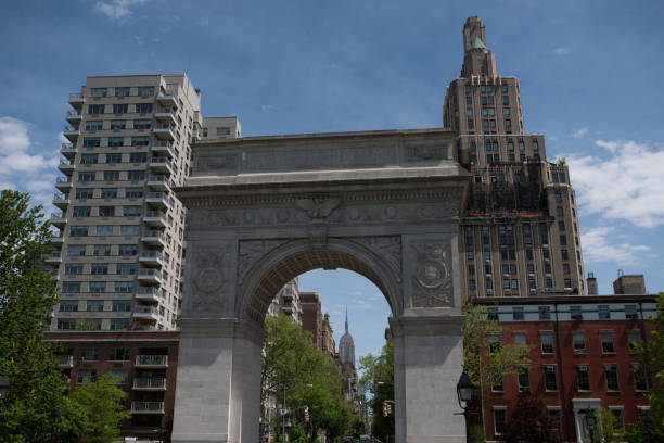istock Empire state building in New York seen from Washington park 1030454450