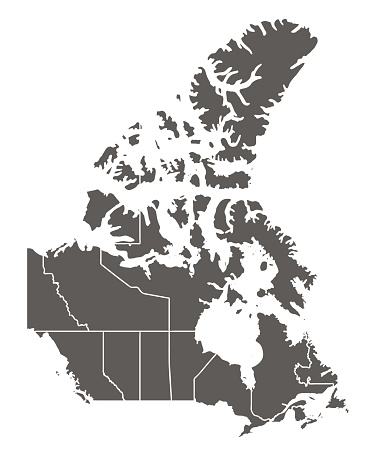 Canada Vector Map Stock Illustration - Download Image Now - Abstract