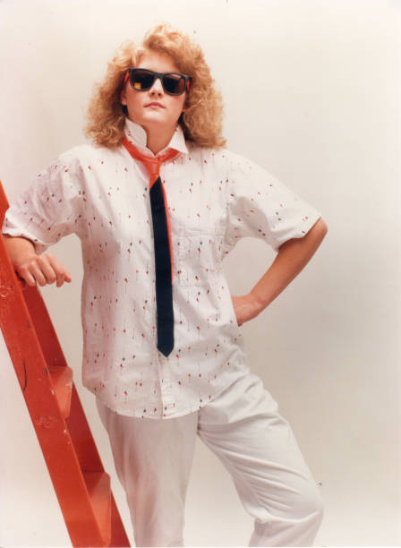 Teenaged girl wearing sunglasses stock photo