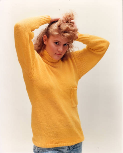 Blond teen girl photography stock photo