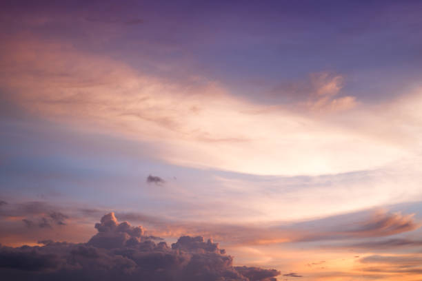 istock Colorful sky at sunset. Landscape sky at twilight time. 1030467488