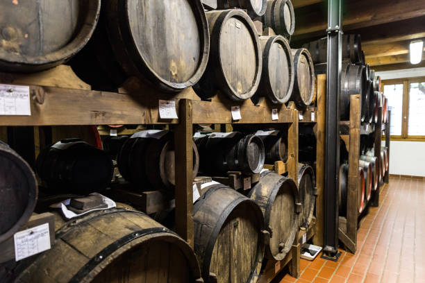 istock balsamic vinegar wooden barrels storing and aging 1030474078