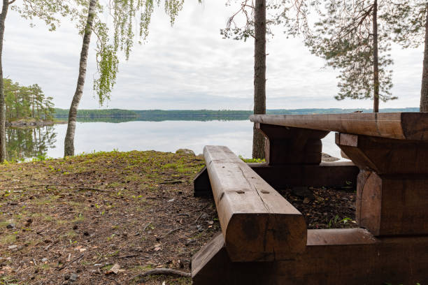 istock rest area table near a lake in Filipstad 1030474640
