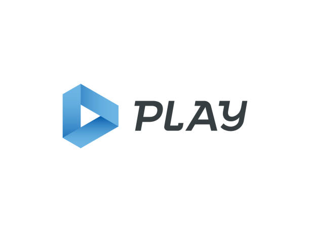 Play logo for music and tv digital audio or video movie player. Vector play triangle blue flat modern icon for music or audio and video interface arrow and web multimedia application icon template Play logo for music and tv digital audio or video movie player. Vector play triangle blue flat modern icon for music or audio and video interface arrow and web multimedia application icon template logo tv stock illustrations