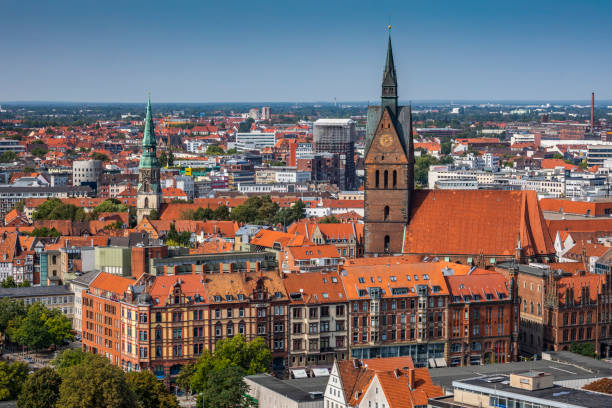 istock View on the center of Hannover 1030481546