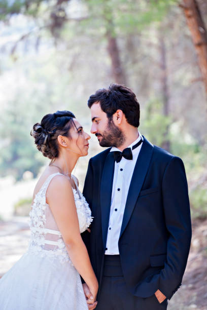 istock Wedding couple in nature. 1030481866