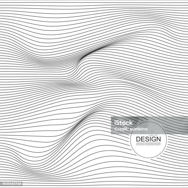 Distorted Wave Texture Distorted Wave Monochrome Texture Stock Illustration - Download Image ...