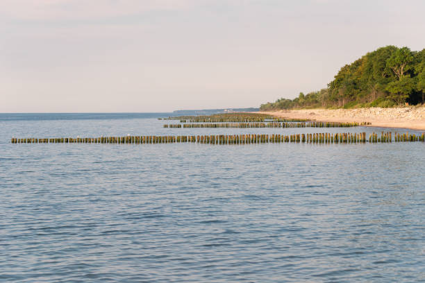 landscape, sea, water, breakwater and beach