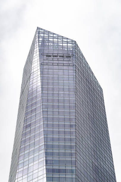 istock Glass skyscraper in financial district of Madrid 1030485530
