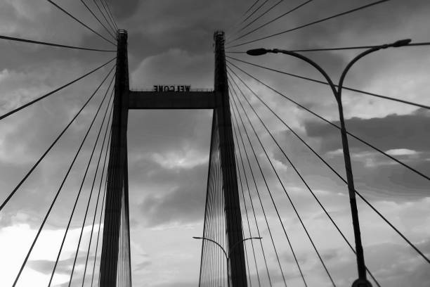 istock Vidyasagar Setu, longest cable - stayed bridge in India 1030485690