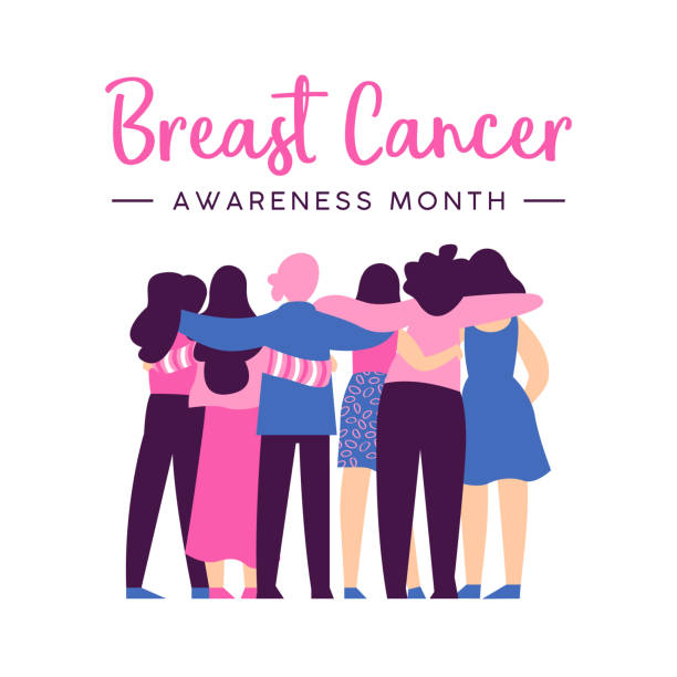 kuvapankkikuvitukset aiheesta rintasyöpä tietoisuuskortti naisten ystävän halaus - naisten ystävyys