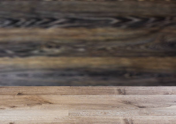 istock Background with empty wooden table. Flooring Texture of timbered board. Closeup. 1030495450