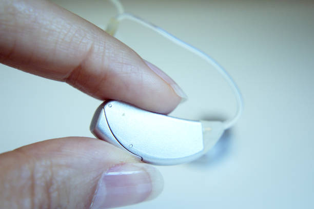istock Hearing aid for deaf people. No people 1030503756