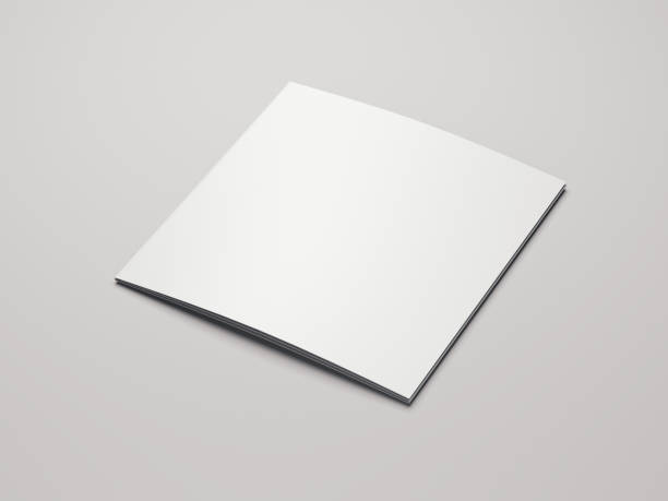 istock Close up of blank leaflet on light background, 3d rendering. 1030509990