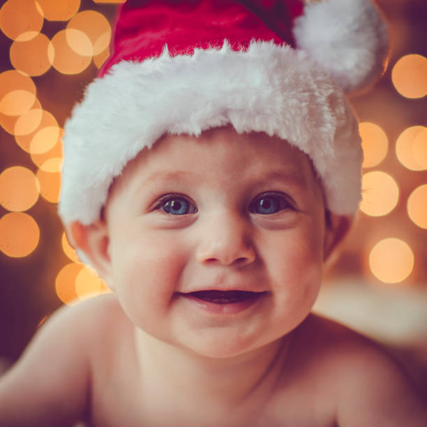 istock Cute baby boy in Christmas 1030515524