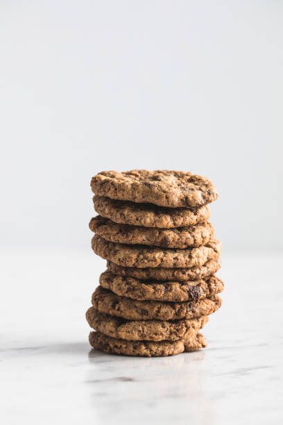 istock Homemade chocolate chip cookies piled up 1030515820