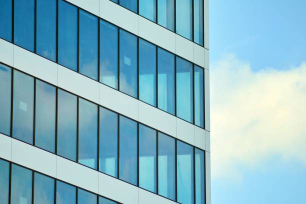istock Glass curtain wall of modern office building 1030521626