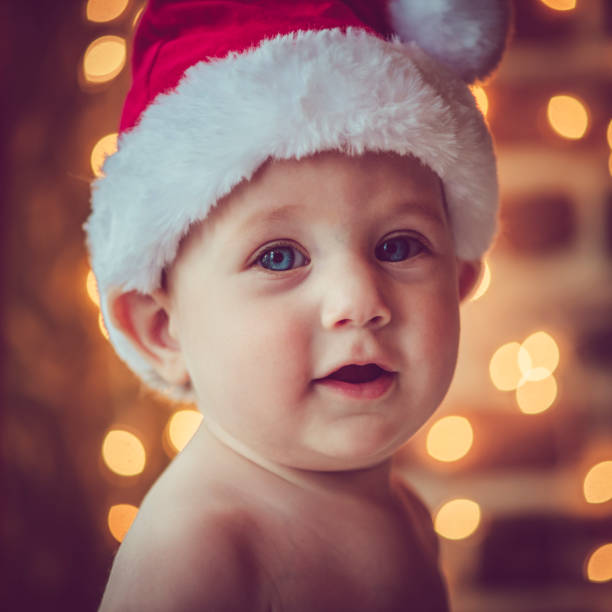 istock Cute baby boy in Christmas 1030524968