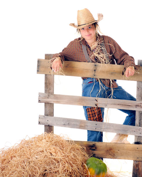 istock Pretty Preteen Scarecrow 1030525020