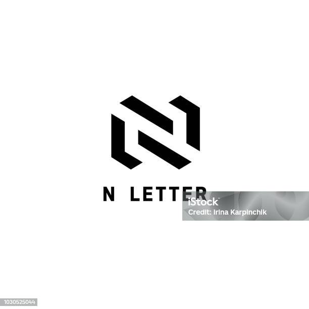 Vector Emblem Design Template For Business Letter N Sign Stock Illustration - Download Image Now