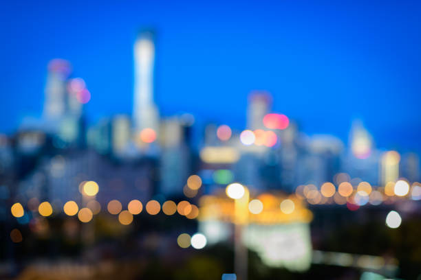 Defocused of beijing skyline