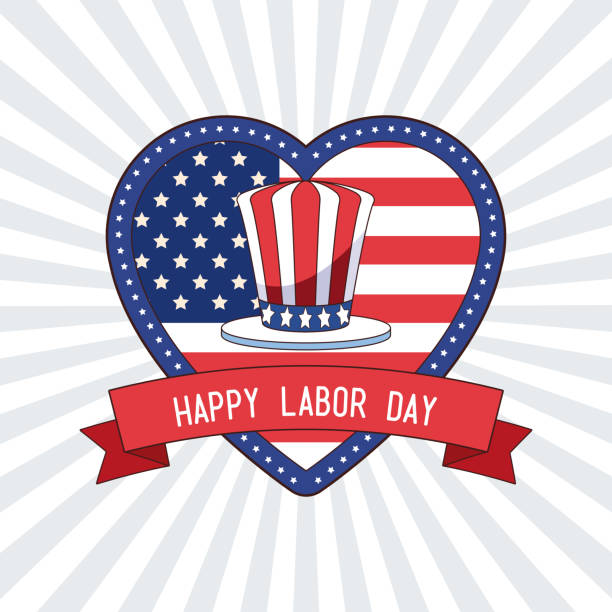 istock Happy labor day card Man head faceless with sport headband scribble 1030537088