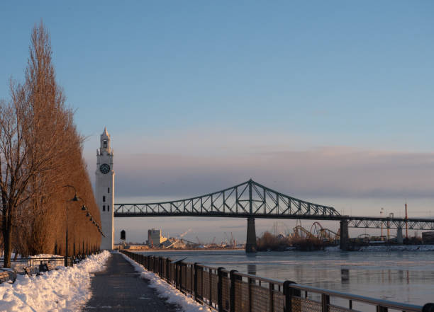 istock A Clock Tower and Bridge in Montreal during Winter 1030551140